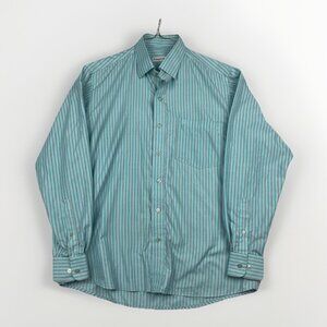 Ermenegildo Zegna Dress Shirt Men XL 16 1/2 Baby Blue / Grey Silver Lined